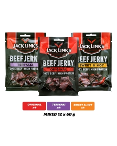 Jack Link's Beef Jerky - Mixed Case - Box of 12 x 60 g Packs