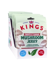 Kings Chipotle Flavour Mushroom Jerky Box of 16 x 25g