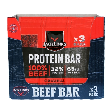 Jack Link's Original Beef Protein Bars - Box of 10 x 3  x 22.5 g Packs