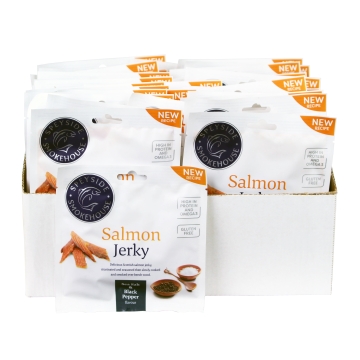 Speyside Smokehouse Sea Salt & Black Pepper Salmon Jerky 1kg 36 x 30g