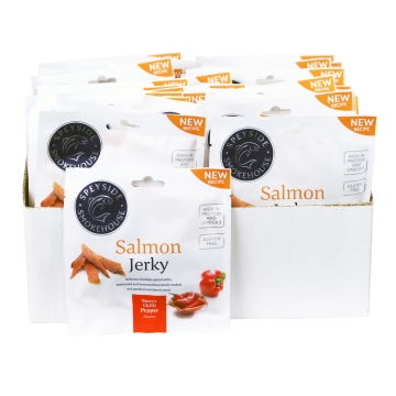 Speyside Smokehouse Sweet Chilli Pepper Salmon Jerky Over 1kg 36 x 30g Packs 