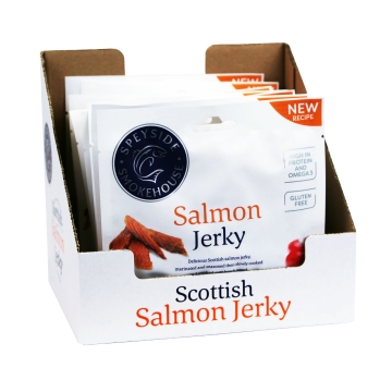 Speyside Smokehouse - Salmon Jerky - Sweet Chilli Pepper - Box of 12 x 30 g Packs
