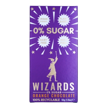 Wizards 0% Sugar Orange Chocolate 55g Bar