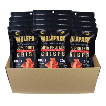 Wolfpack - Protein Crisps - Original BBQ - Box of 12 x 35 g