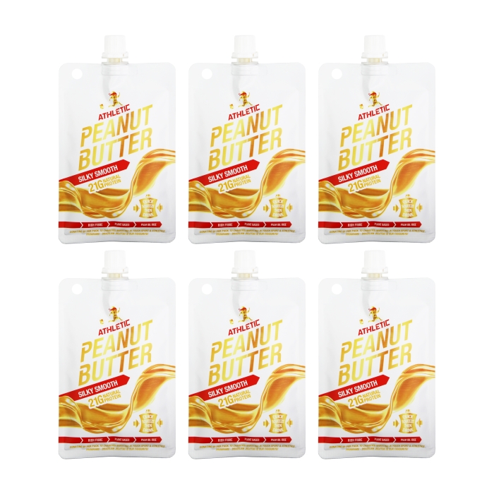 Athletic Peanut Butter - Silky Smooth - 6 x 90g Packs