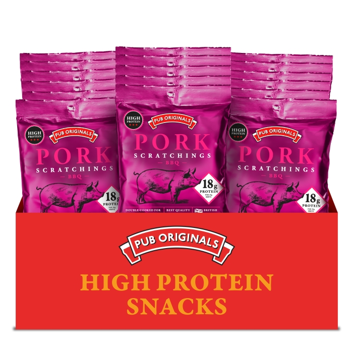 Pub Original - Pork Scratchings - BBQ - Box of 20 x 35 g