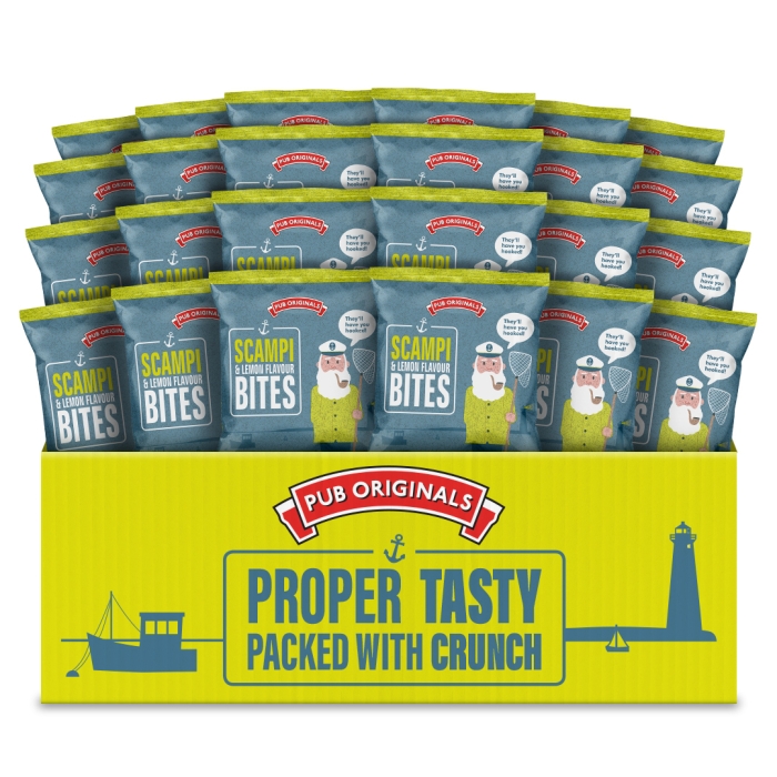 Pub Original - Scampi and Lemon Flavour Bites - Box of 24 x 40 g