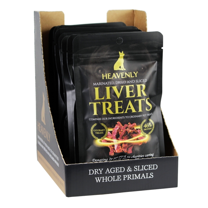 Heavenly - Liver Treats - Complementary Pet Food for Dogs - Box of 12 x 50 g Packs