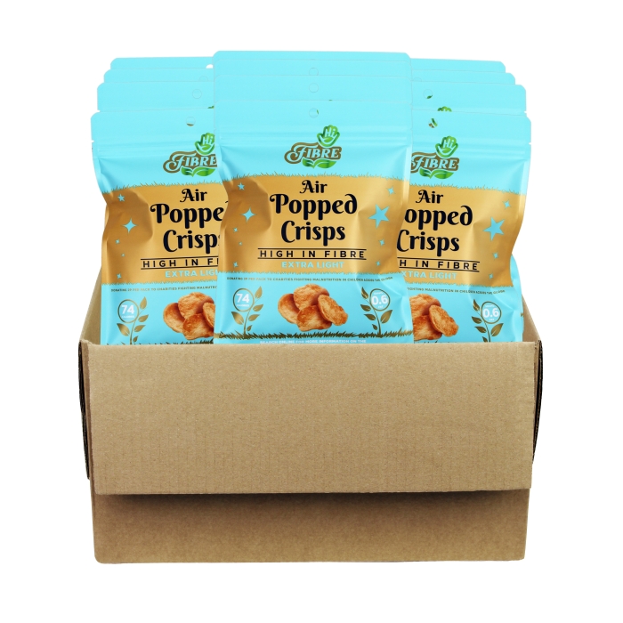 Hi Fibre - Air Popped Crisps - Extra Light - 12 x 22 g