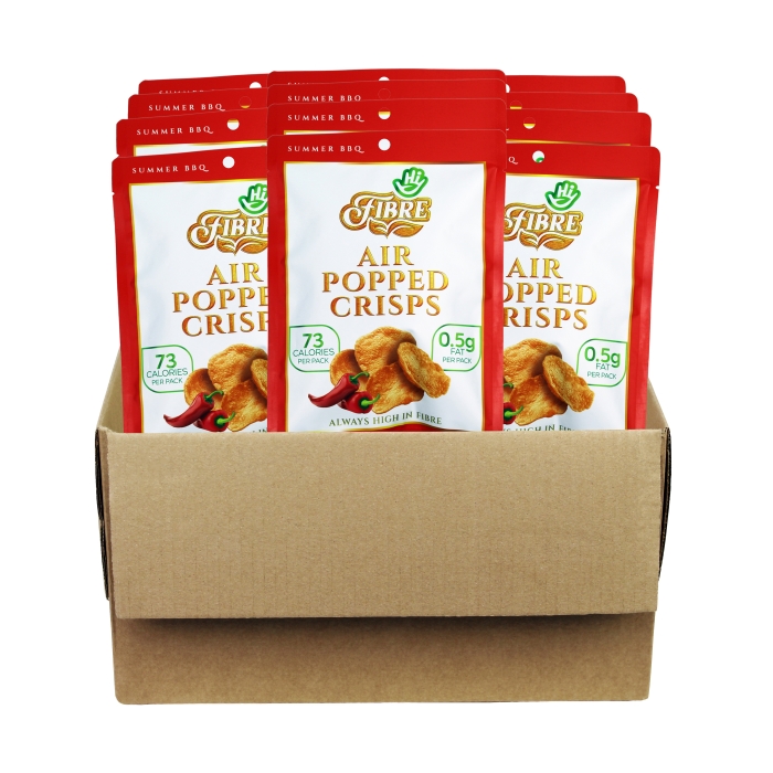 Hi Fibre - Air Popped Crisps - Summer BBQ - 12 x 22 g