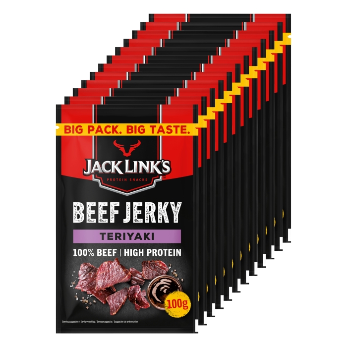Jack Link's - Beef Jerky - Teriyaki - Box of 12 x 100 g