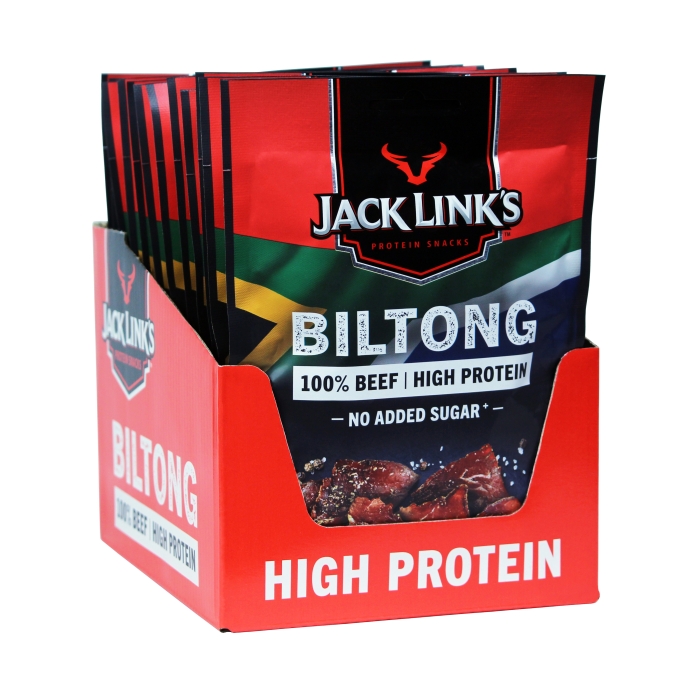 Jack Link's Beef Biltong - Original Flavour - Box of 12 x 20 g