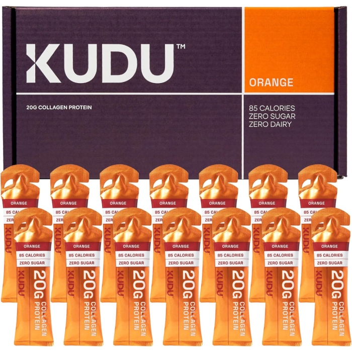 Kudu Liquid Collagen Sachets - Bovine Protein - Orange - 14 x 63 g