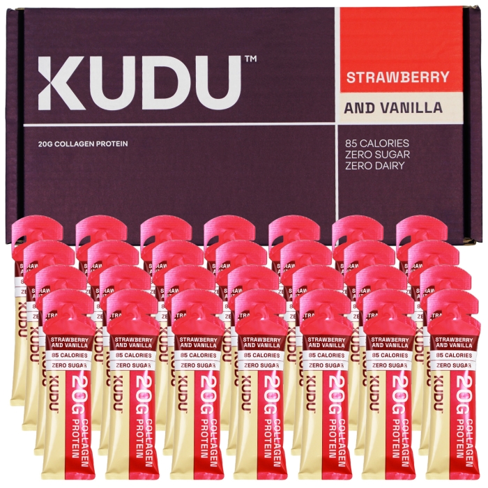 Kudu Liquid Collagen Sachets - Bovine Protein - Strawberry and Vanilla - 28 x 63 g