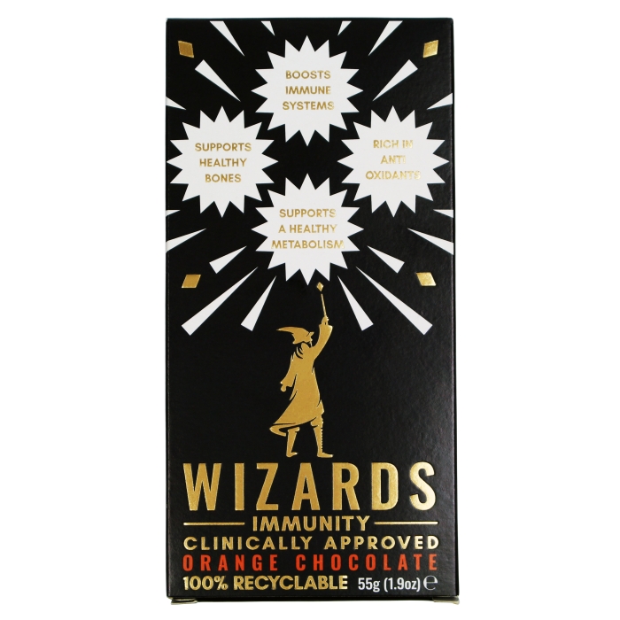 Wizards Immunity Orange Chocolate 55g Bar