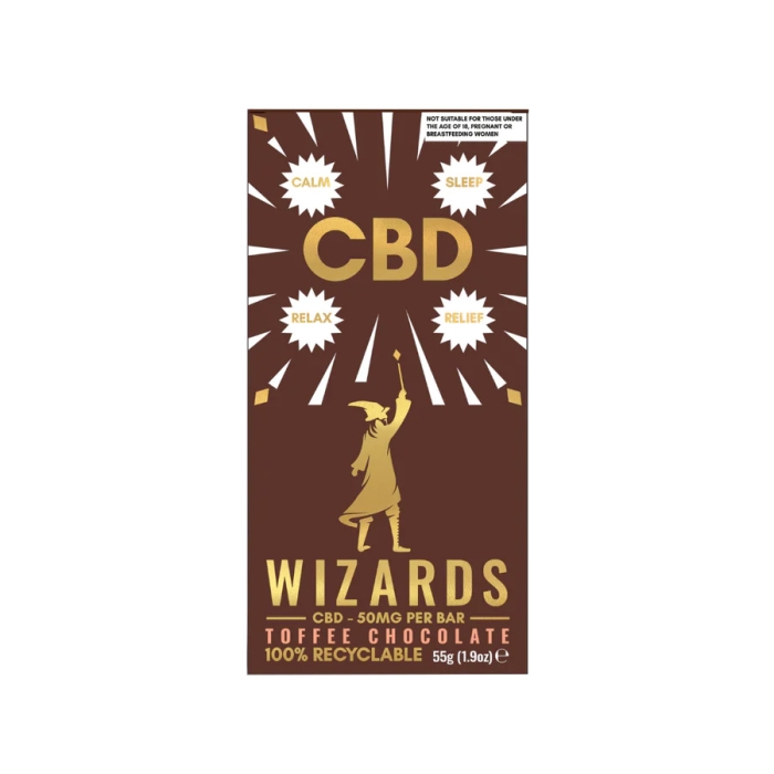 Wizards CBD Toffee Chocolate 55g Bar