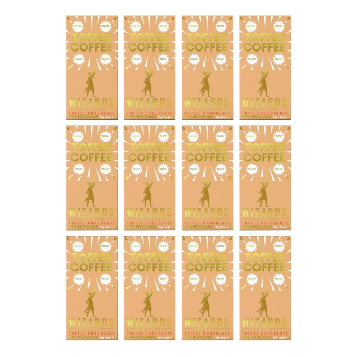 Wizards Magic Beans Tofee Cofee Chocolate  Box of 12 x 55g Bars