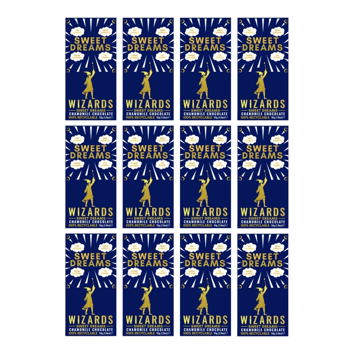 Wizards Sweet Dreams Chamomile Chocolate  Box of 12 x 55g Bars